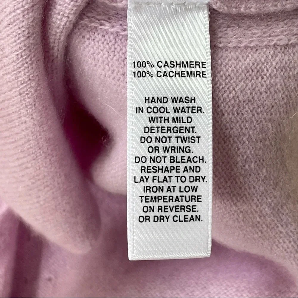 Saks fifth avenue 100% cashmere v neck pullover sweater long sleeve lilac SZ XS